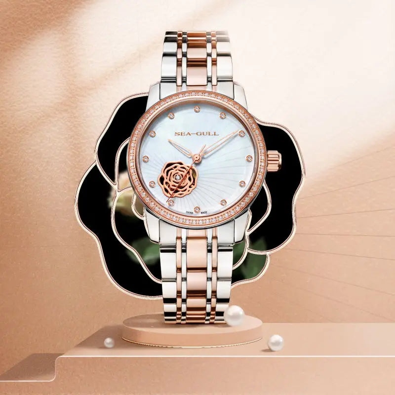 Diamond-Studded | Mother-of-Pearl Dial | Fashion | 34mm Sea-Gull