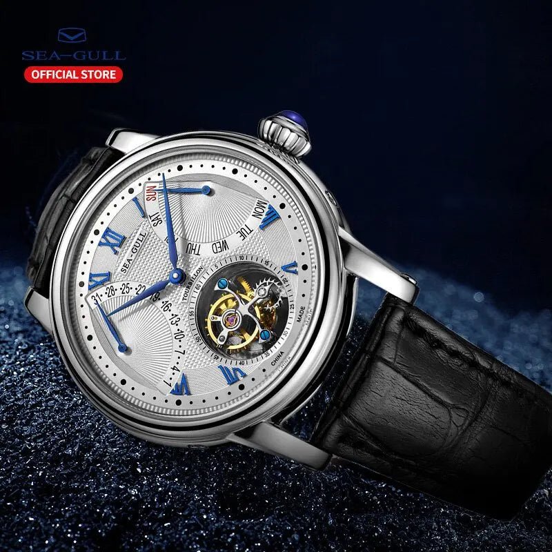 Tourbillon | Serie Heritage | Calendario completo | Numeri romani | 43mm Sea-Gull