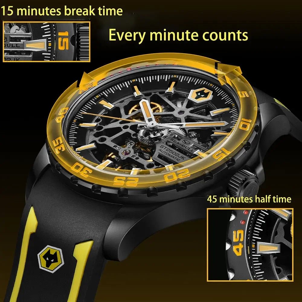 Wolves Club Collaboration | Skeleton Automatic | Luminous | 44mm - Sea-Gull Watch Official Store