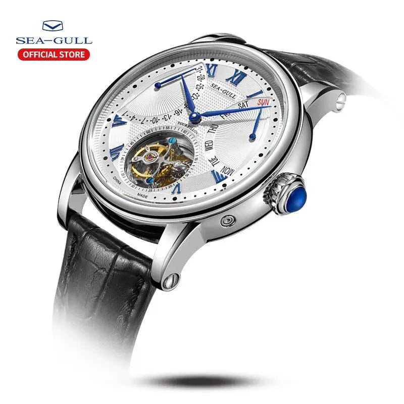 Tourbillon | Serie Heritage | Calendario completo | Numeri romani | 43mm Sea-Gull