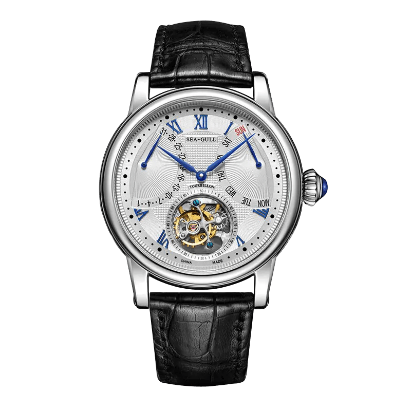 Tourbillon | Serie Heritage | Calendario completo | Numeri romani | 43mm Sea-Gull