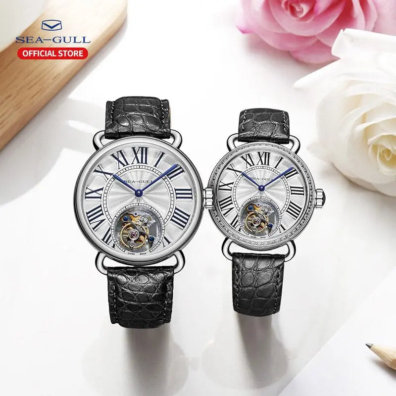 Tourbillon | Heritage Series | Couple Watch | Roman Numeral | 42mm/39mm Sea-Gull