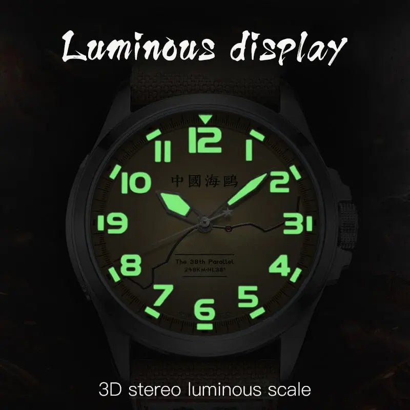 Montre militaire | Édition boîte cadeau commémorative | Collaboration Changjin Lake | Lumineuse | 43 mm Sea-Gull