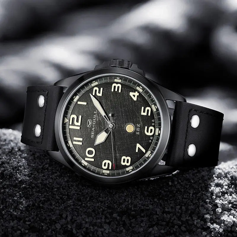 Vintage | Military Watch | Luminous | 100m Waterproof | Pilot | 43mm Sea-Gull