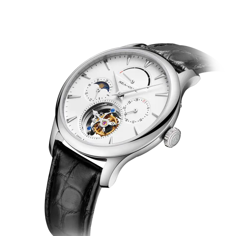 Tourbillon | Moon Phase | Complete Calendar | Energy Indicator | 41mm Sea-Gull