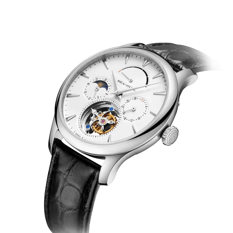 Tourbillon | Moon Phase | Complete Calendar | Energy Indicator | 41mm - Sea-Gull Watch Official Store