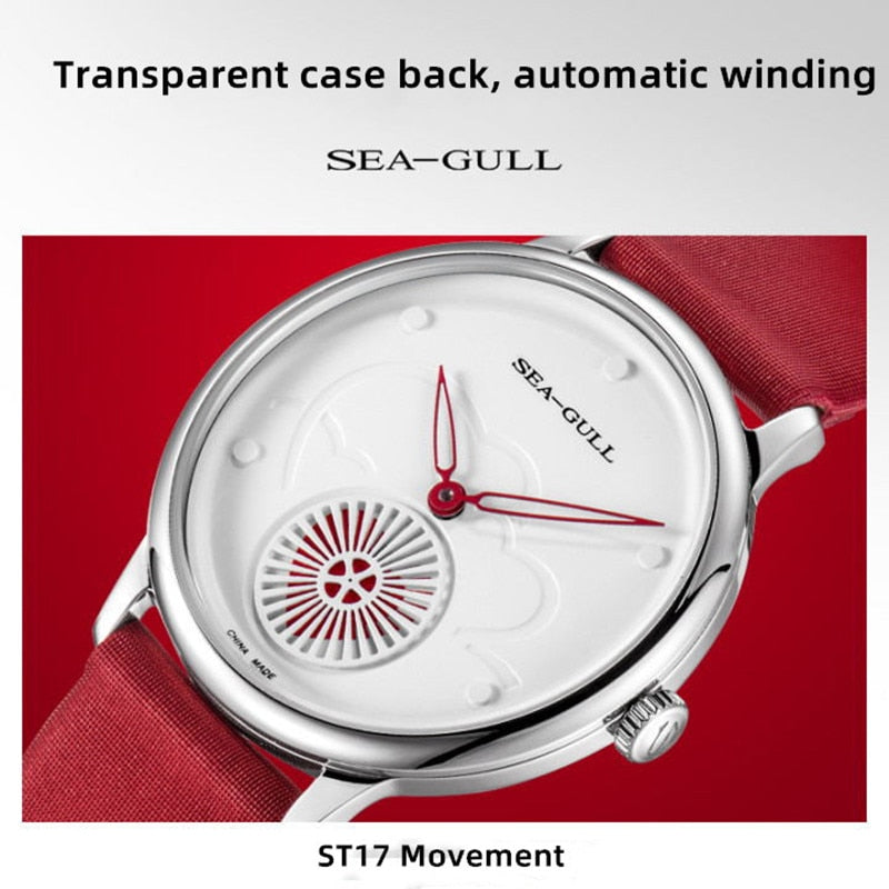 Elegant | Heart-shaped Sub-dial | 34mm Sea-Gull