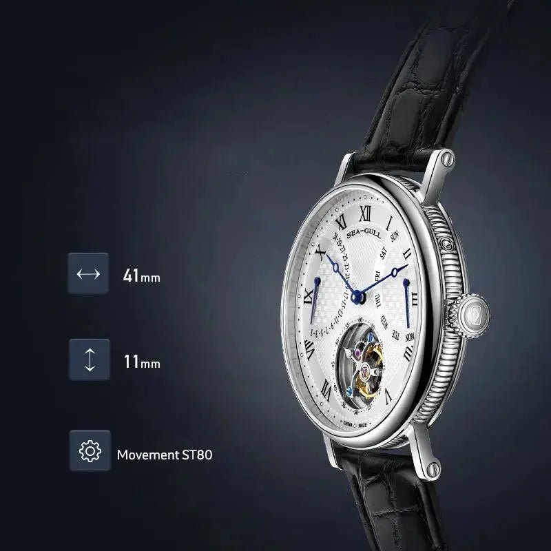 Tourbillon | Heritage Series | Business | Complete Calendar | 41mm - Sea-Gull Watch Official Store