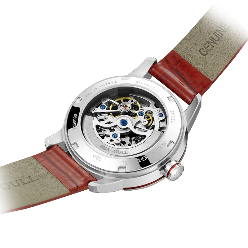 Elegant | Skeleton | Mother-of-Pearl Dial | 38mm Sea-Gull