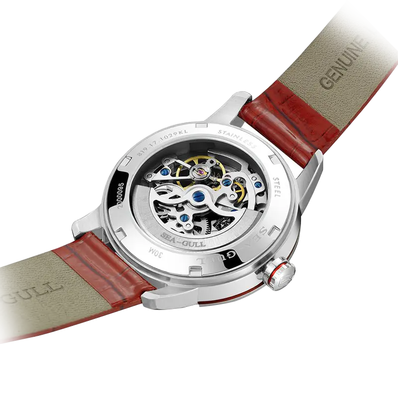 Elegant | Skeleton | Mother-of-Pearl Dial | 38mm Sea-Gull