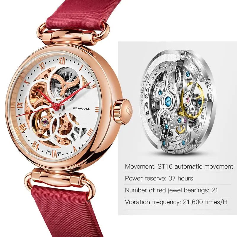 Skeleton | Fashion | Roman Numeral | Multicolor | 38mm - Sea-Gull Watch Official Store