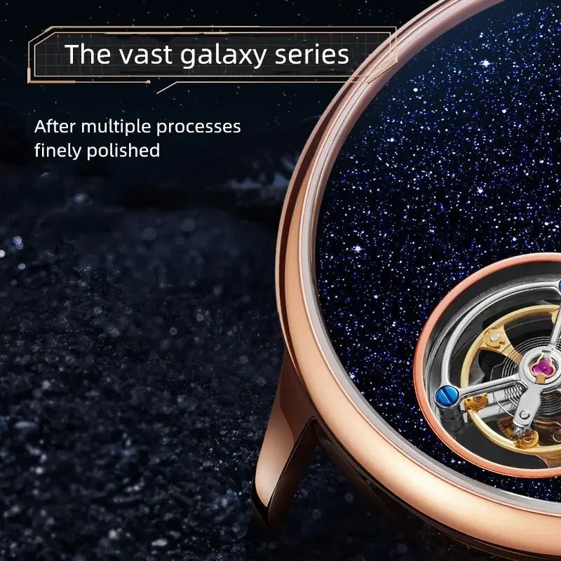 Tourbillon coaxial | Série Vast Star River | Cadran en aventurine | 42 mm Sea-Gull