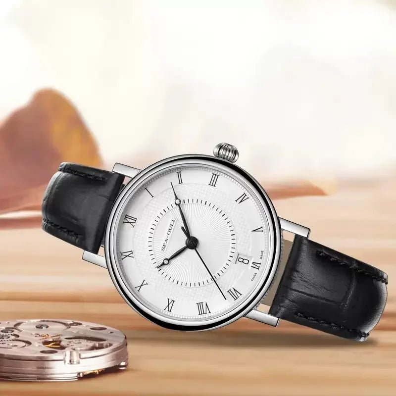Couple Watch | Business | Calendar | Roman Numeral | 39mm/34mm - Sea-Gull Watch Official Store