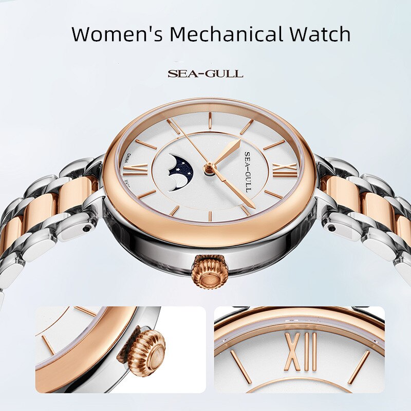 Moon Phase | Niche | Fashion | Roman Numeral | 36.5mm Sea-Gull