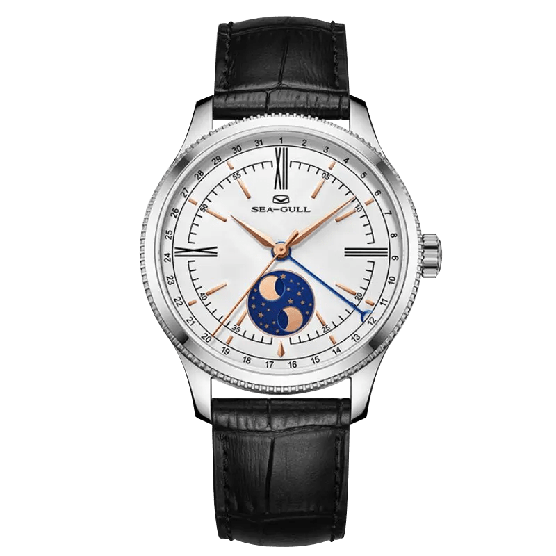 Moon Phase | Calendar | Roman Numeral | 41mm - Sea-Gull Watch Official Store