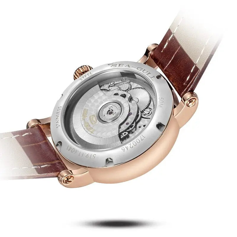 Dual Time Zone | GMT | Skeleton | Flywheel | Roman Numeral | 40mm Sea-Gull