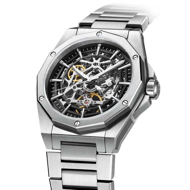 Série Edge | Squelette | Bracelet en acier inoxydable | 42 mm Sea-Gull