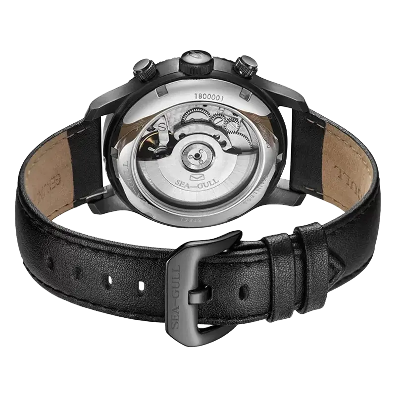 Pilot | Complete Calendar | Leather Strap | 43mm Sea-Gull