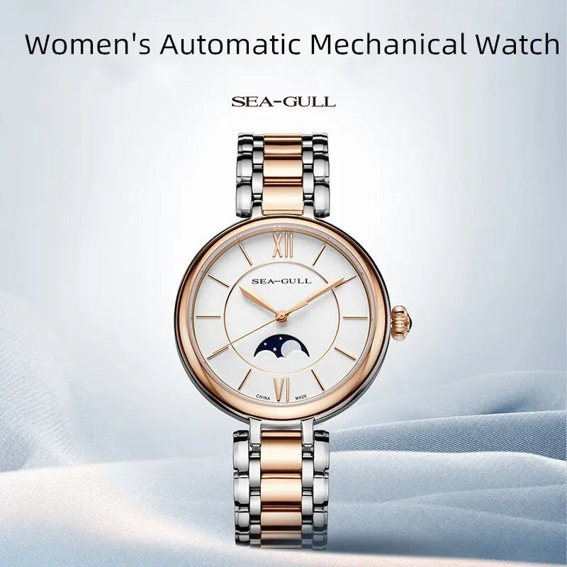 Moon Phase | Niche | Fashion | Roman Numeral | 36.5mm Sea-Gull