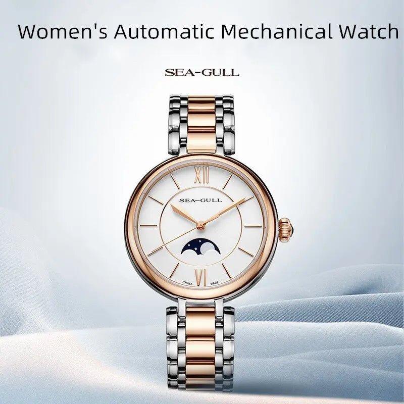 Moon Phase | Niche | Fashion | Roman Numeral | 36.5mm - Sea-Gull Watch Official Store