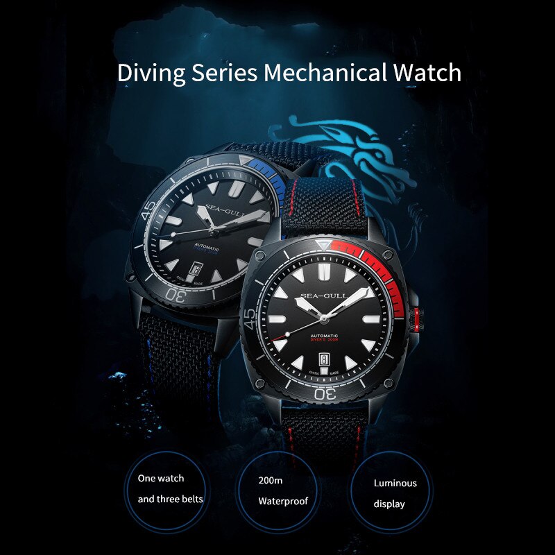 Dive | Luminous | Flood Dragon | Calendar | 42mm Sea-Gull