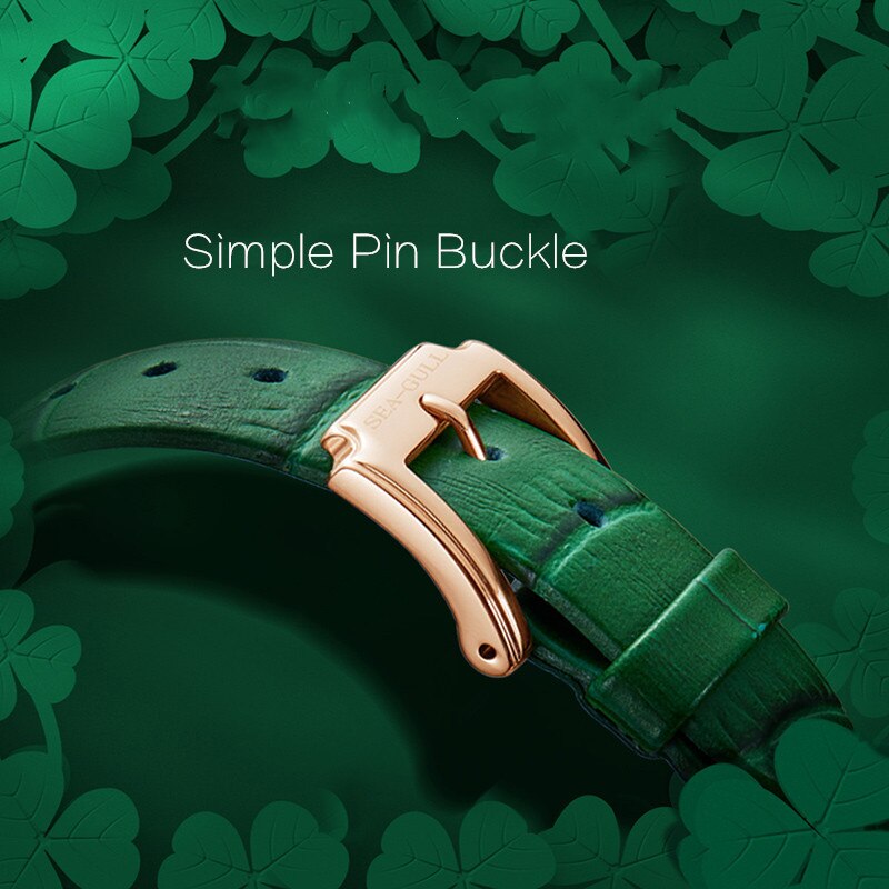 Four-Leaf Clover Dial | Minimalist | Lucky Gift | 34mm Sea-Gull