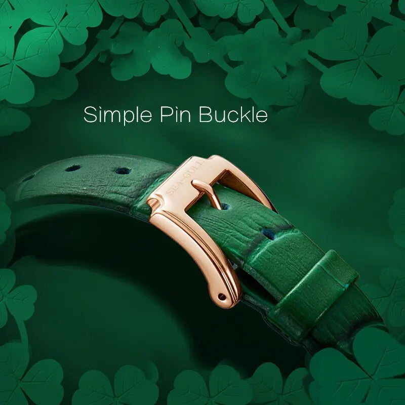 Four-Leaf Clover Dial | Minimalist | Lucky Gift | 34mm Sea-Gull