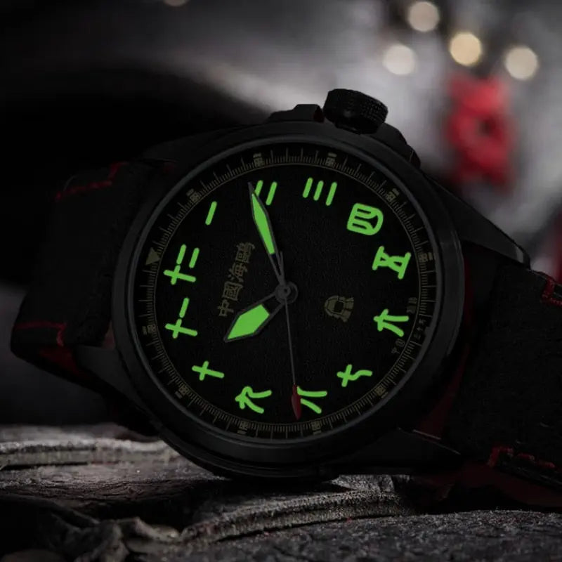 Vintage | Chinese Style Dial | Luminous | Black Warrior Edition | 43mm Sea-Gull