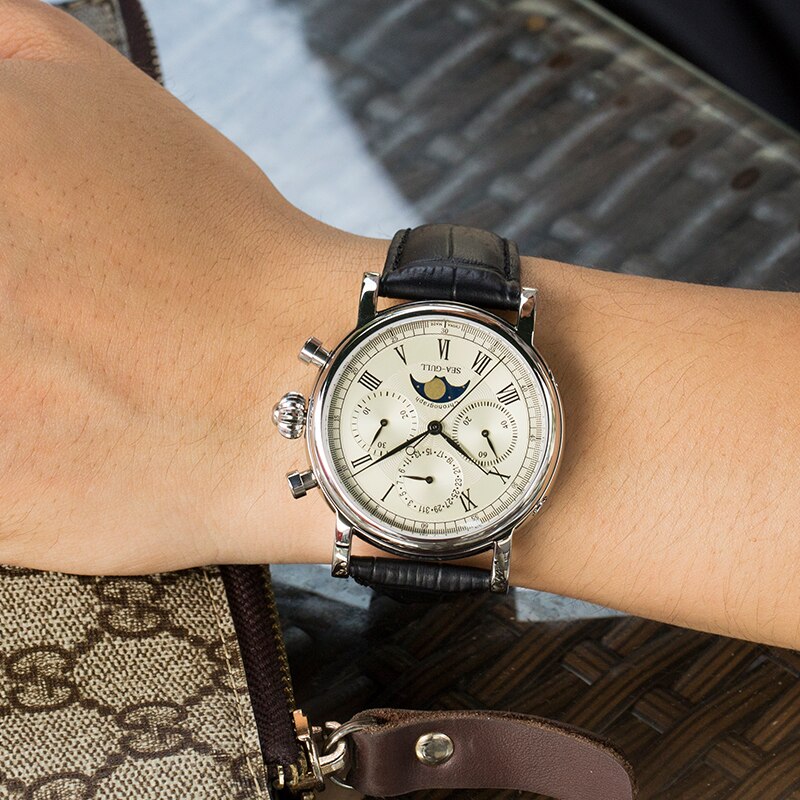 Master Series | Moon Phase | Chronograph | Complete Calendar | 41mm Sea-Gull