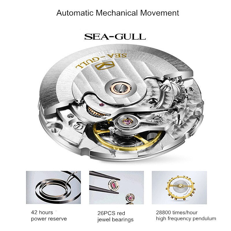 Fashion | Color-Glow Mother-of-Pearl Dial | Calendar | 34mm Sea-Gull