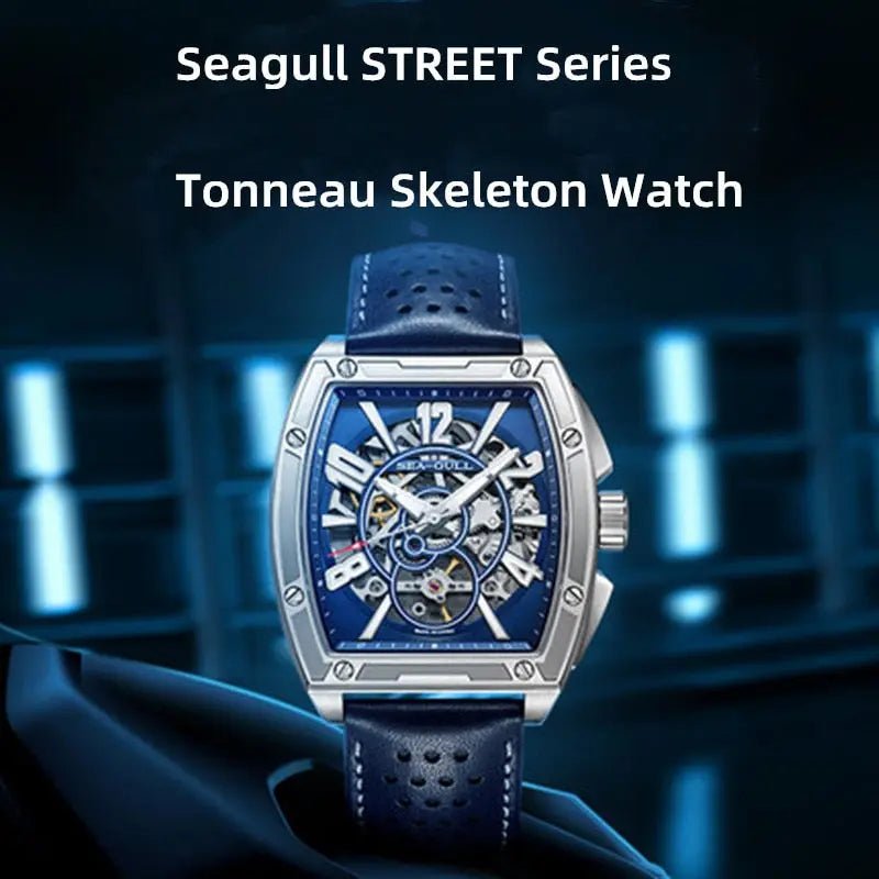Serie Street Overlord | Cassa tonneau | Scheletro completo | 42mm Sea-Gull