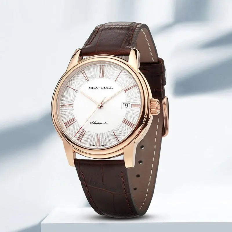 Retro | Couple Watch | Calendar | Roman Numeral | 40mm/32mm Sea-Gull