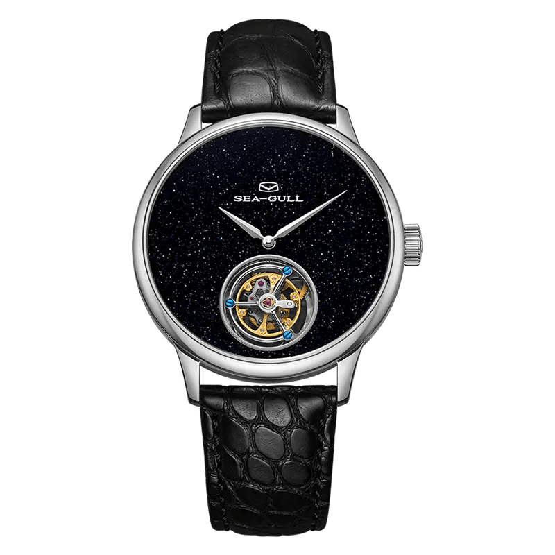 Tourbillon coaxial | Série Vast Star River | Cadran aventurine | 42 mm Sea-Gull