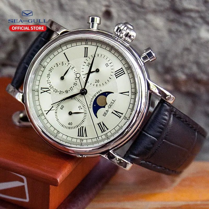 Master Series | Moon Phase | Chronograph | Complete Calendar | 41mm - Sea-Gull Watch Official Store