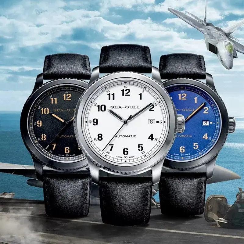 Commander | Large Triple Hands | Calendar | 41mm Sea-Gull