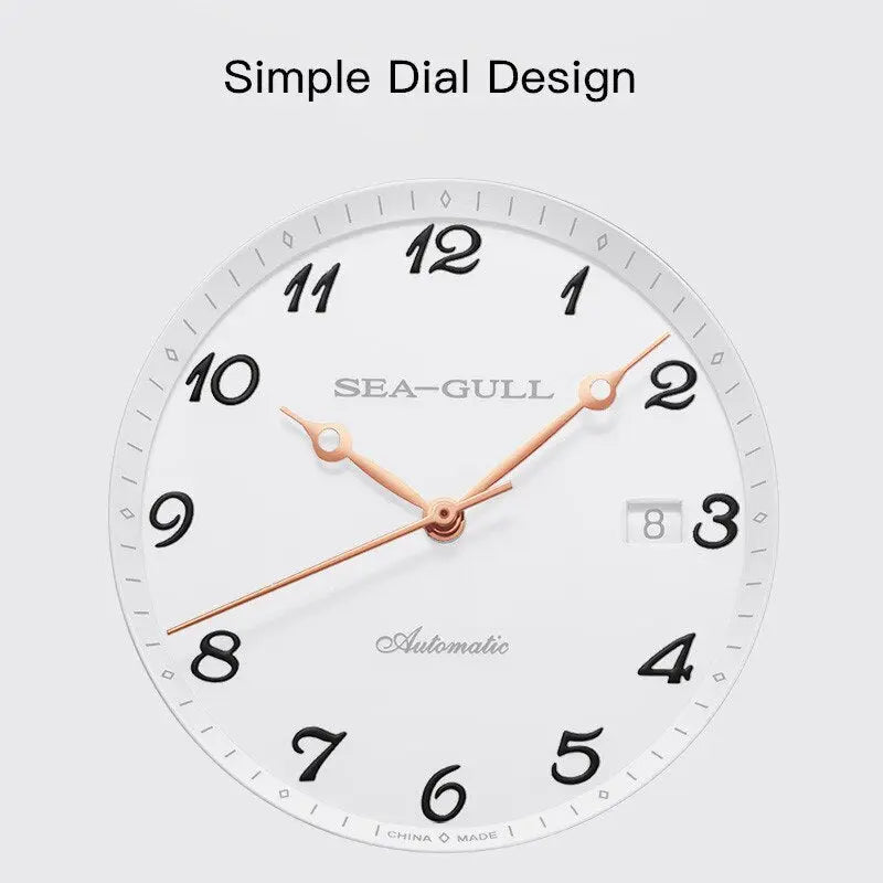 Business | Single Calendar | Stainless Steel Strap | 39mm Sea-Gull