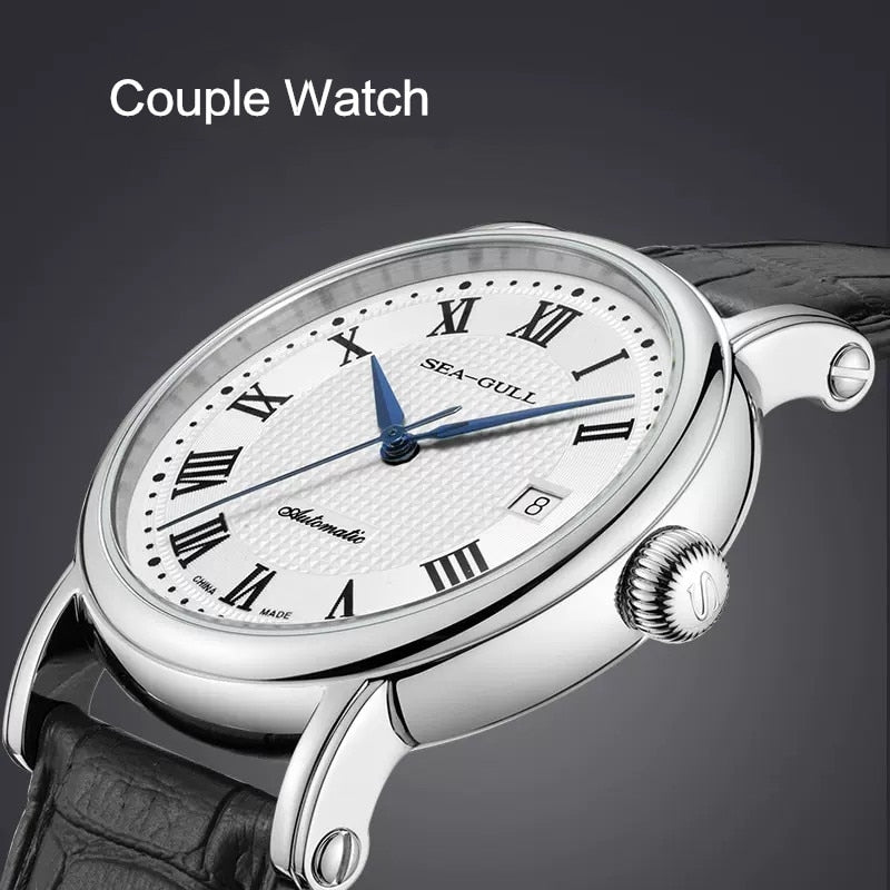 Affari | Orologio da coppia | Calendario | Numeri romani | 38,5 mm/27 mm