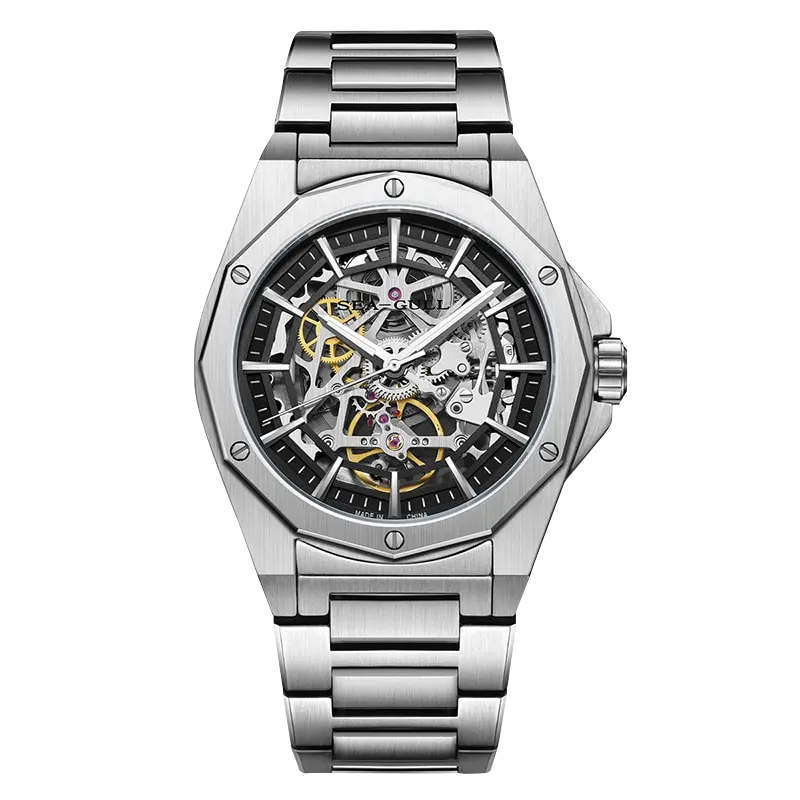 Edge Series | Skeleton | Stainless Steel Strap | 42mm Sea-Gull
