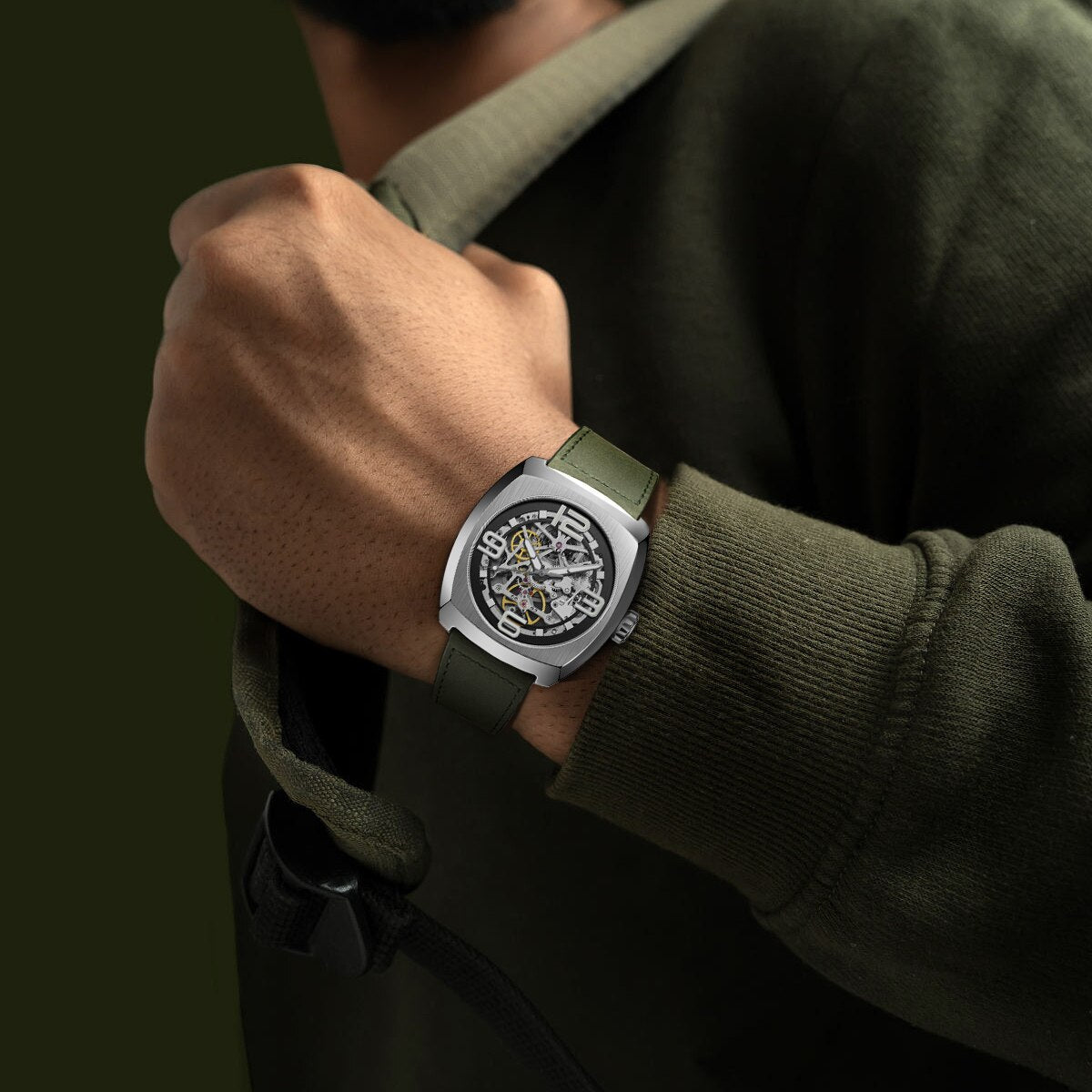 Straßenoberhaupt | Leuchtend | Skelett | Tonneau | 46mm