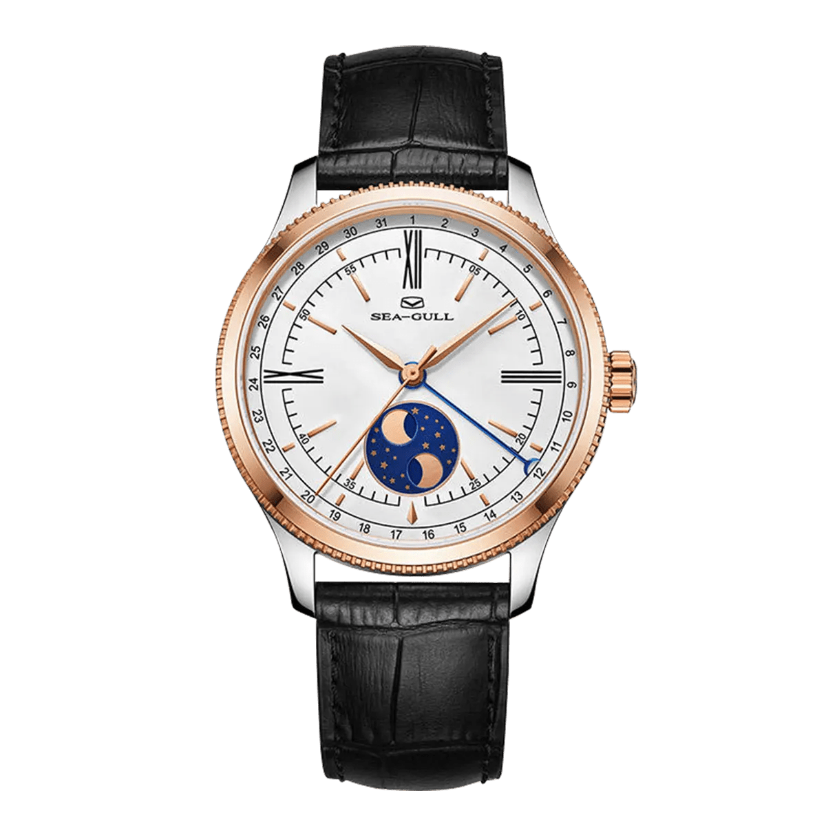 Moon Phase | Calendar | Roman Numeral | 41mm - Sea-Gull Watch Official Store