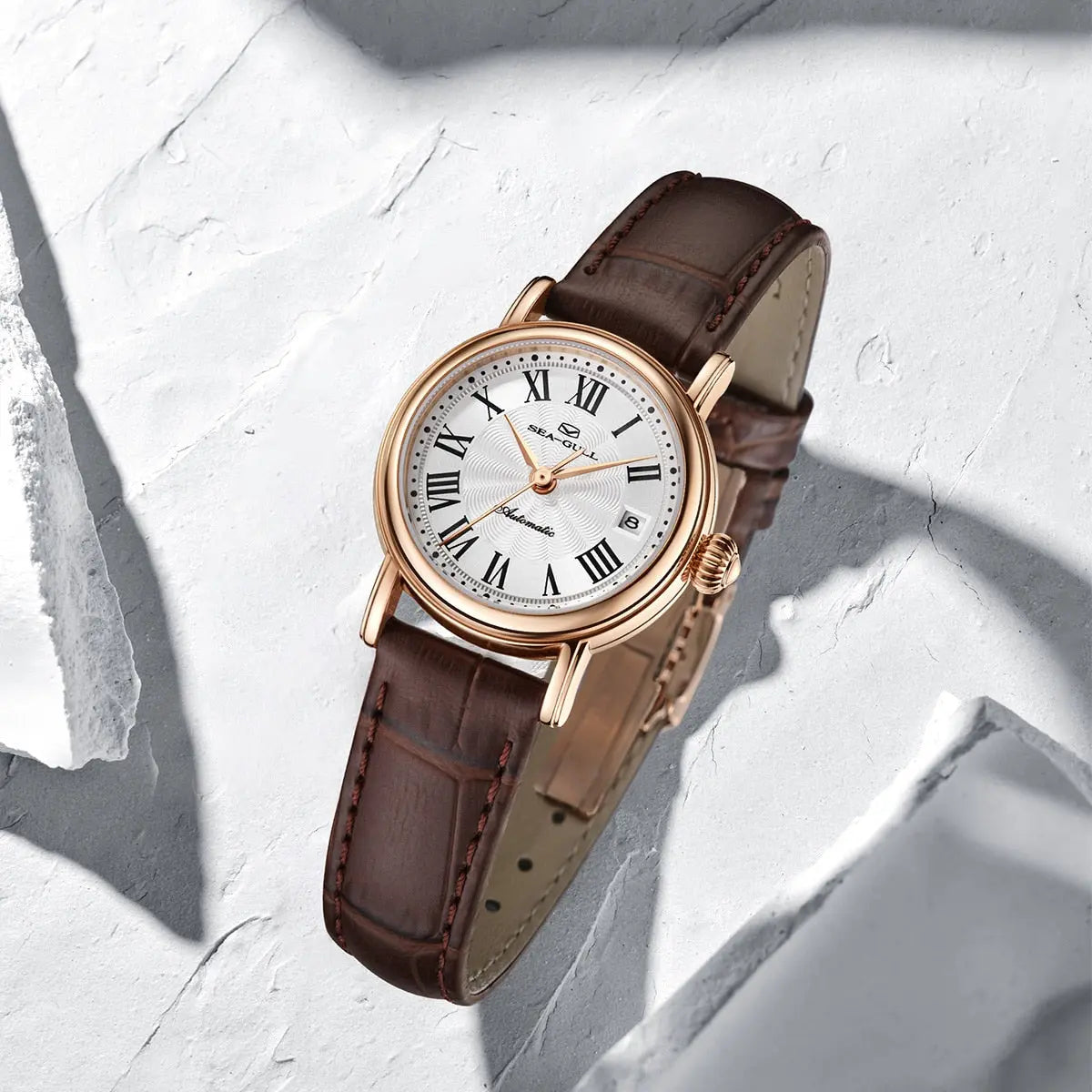 Small Dial | Calendar | Vintage | Roman Numeral | 27mm Sea-Gull