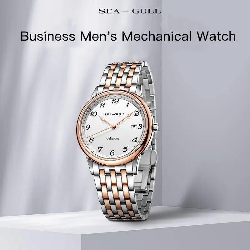 Business | Single Calendar | Stainless Steel Strap | 39mm Sea-Gull
