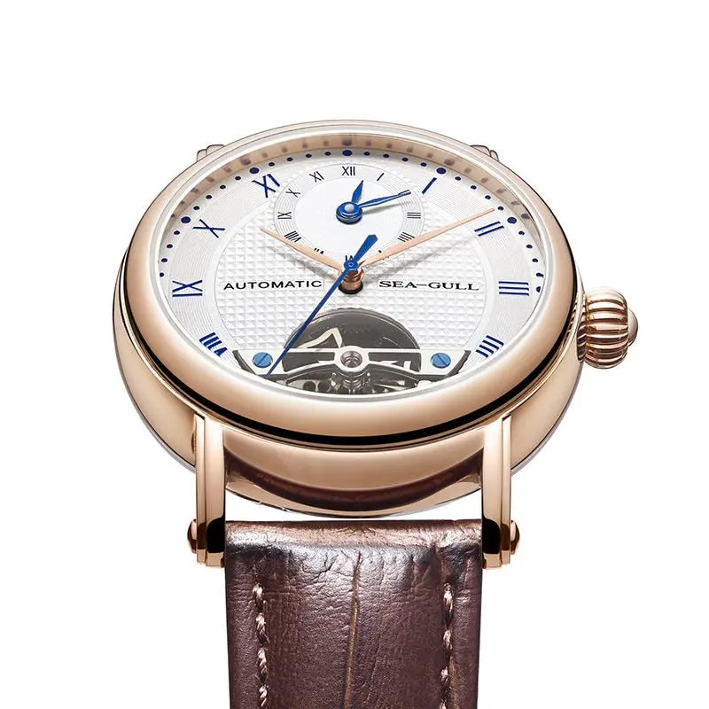 Dual Time Zone | GMT | Skeleton | Flywheel | Roman Numeral | 40mm Sea-Gull