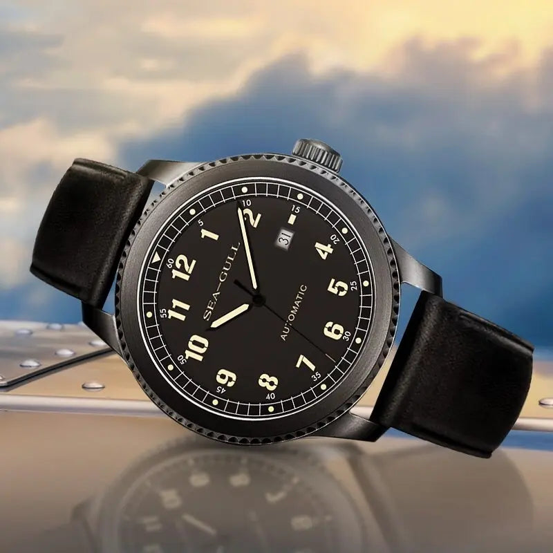 Commander | Large Triple Hands | Calendar | 41mm Sea-Gull