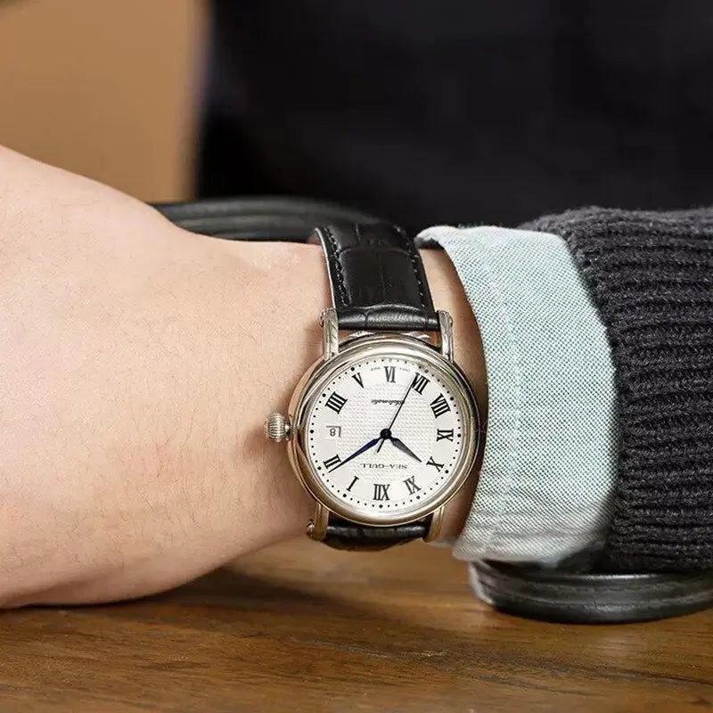 Business | Couple Watch | Calendar | Roman Numeral | 38.5mm/27mm Sea-Gull