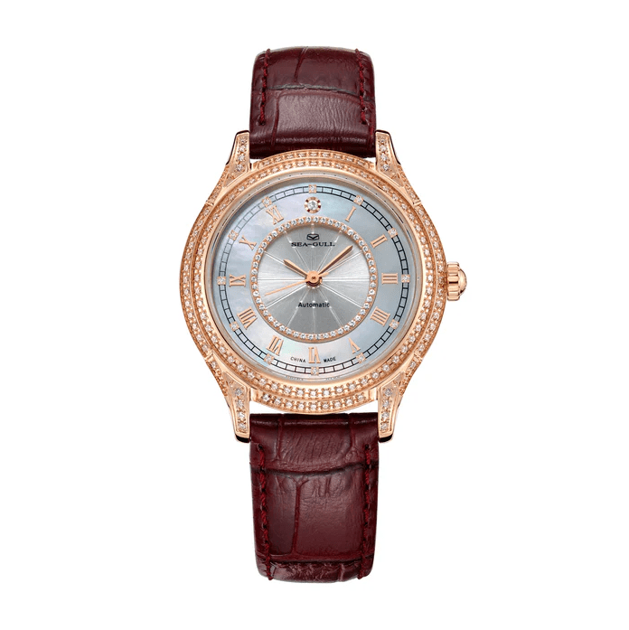 Diamond-set Mother-of-Pearl Dial | Vintage Automatic | Women's Watch | 34mm - Sea-Gull Watch Official Store