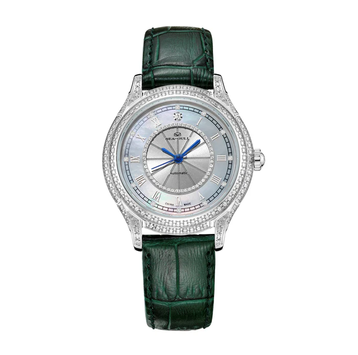 Diamond-set Mother-of-Pearl Dial | Vintage Automatic | Women's Watch | 34mm