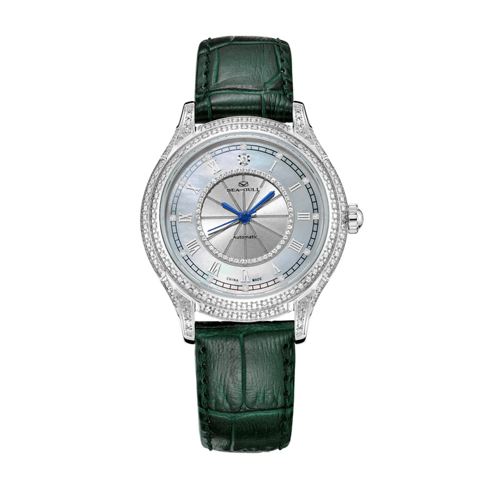 Diamond-set Mother-of-Pearl Dial | Vintage Automatic | Women's Watch | 34mm - Sea-Gull Watch Official Store