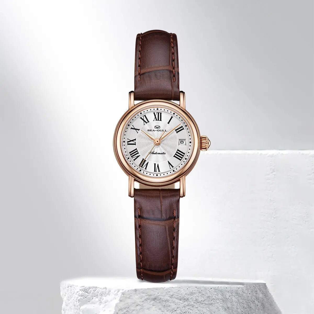 Small Dial | Calendar | Vintage | Roman Numeral | 27mm Sea-Gull