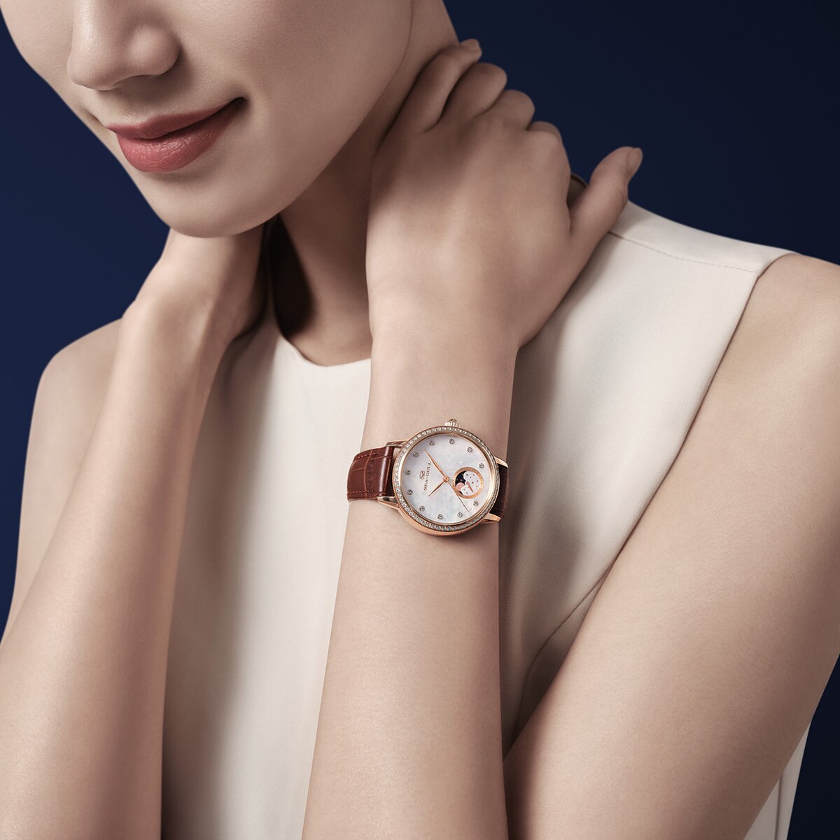 Mondphase | Luxus | Retro | Perlmutt-Zifferblatt | 34mm